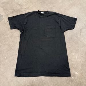 Vintage 90s BVD Selvedge Pocket T Shirt Black XL USA Grunge